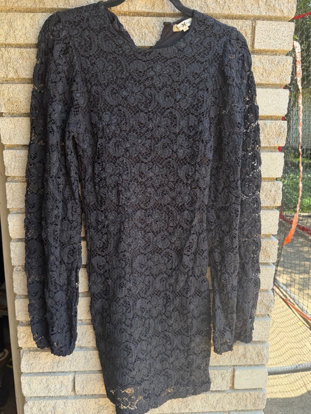 Long sleeved black dress
